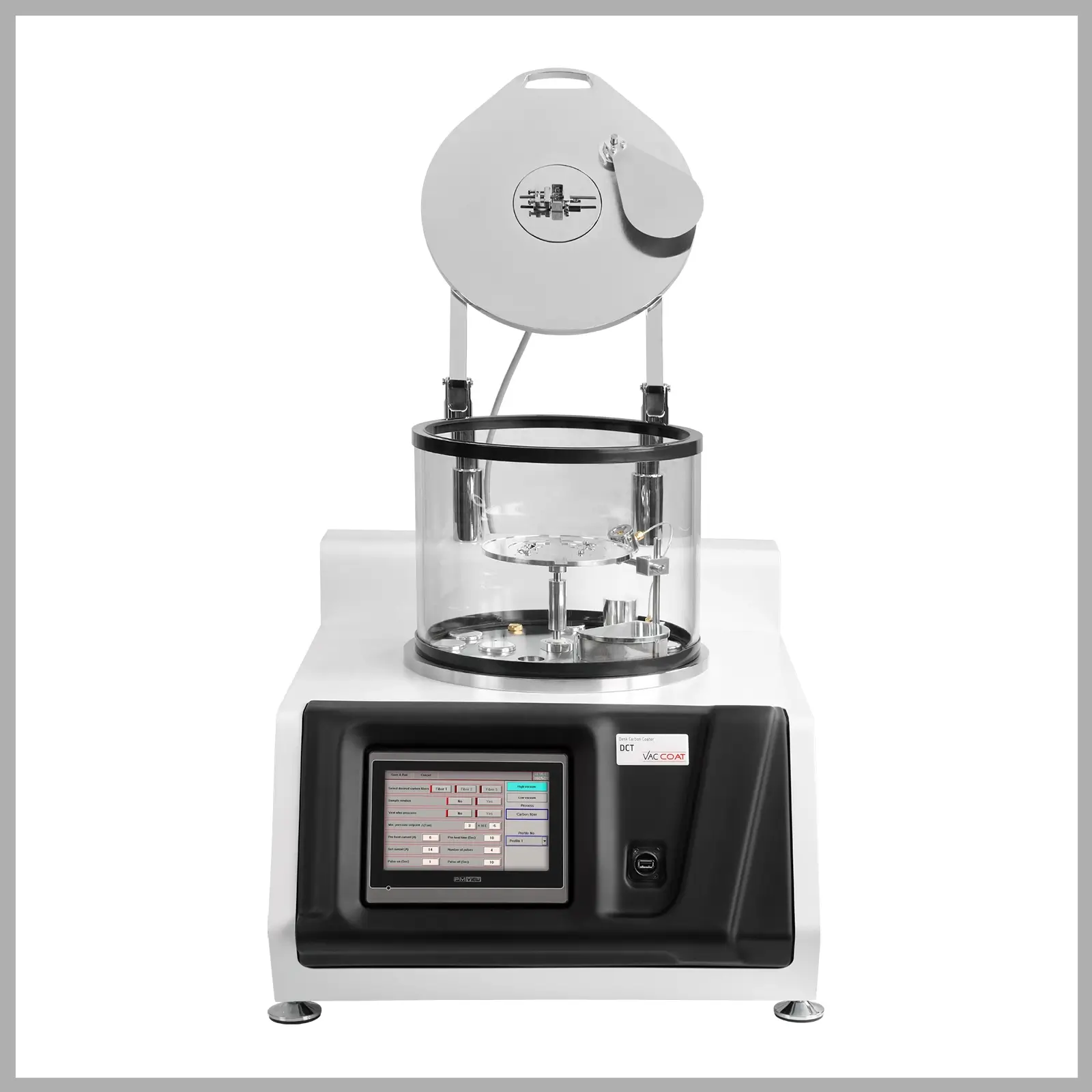 Vac Carbon Coater DCT-300 Opened Front