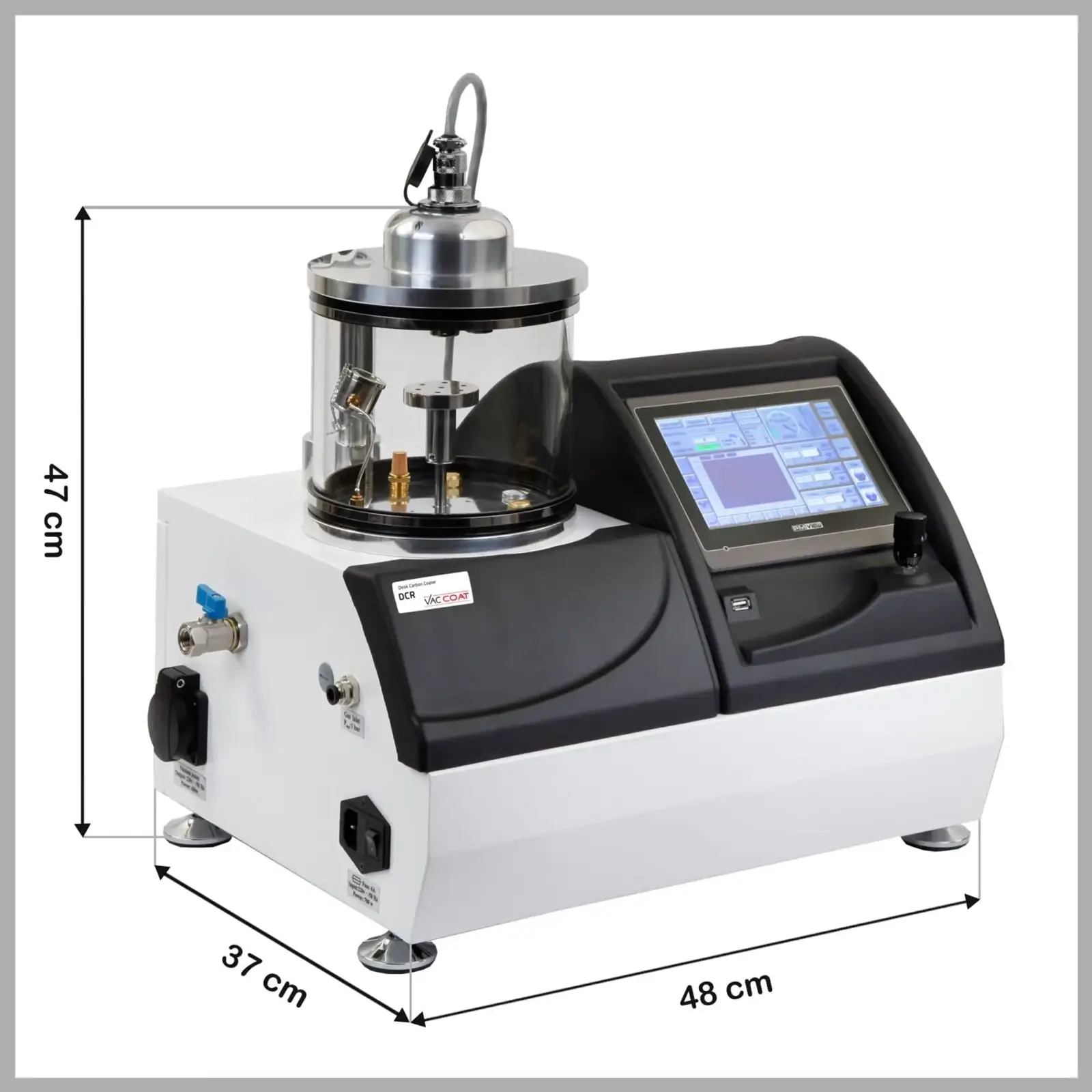 Vac Desk Carbon Coater DCR Dimensions Vac Desk Carbon Coater DCR Dimensions