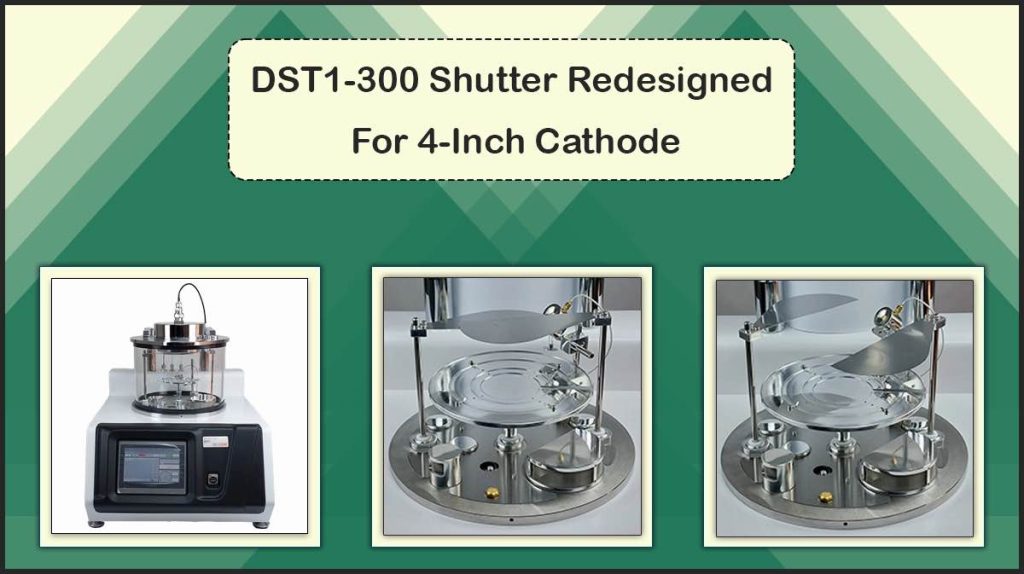 DST1-300 and DSCR-300 Shutter Redesigned For 4-Inch Cathode