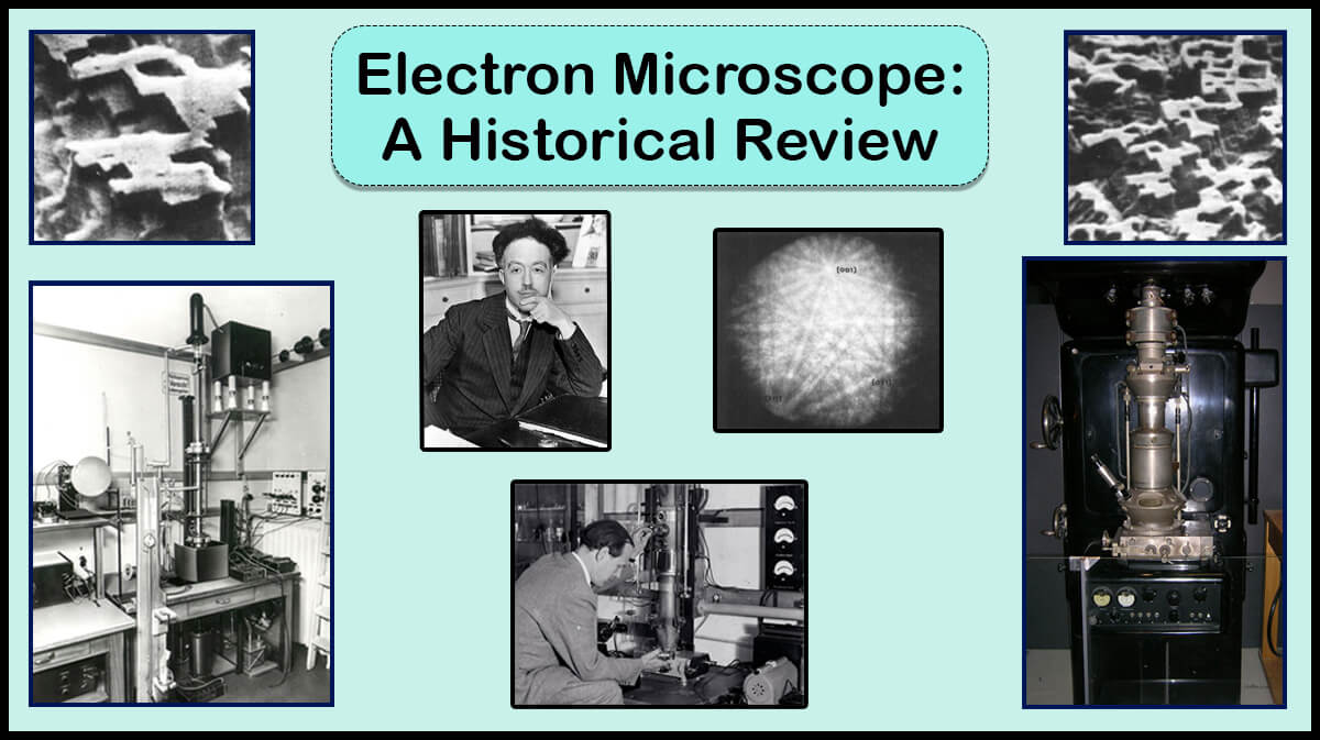 electron microscope with labels