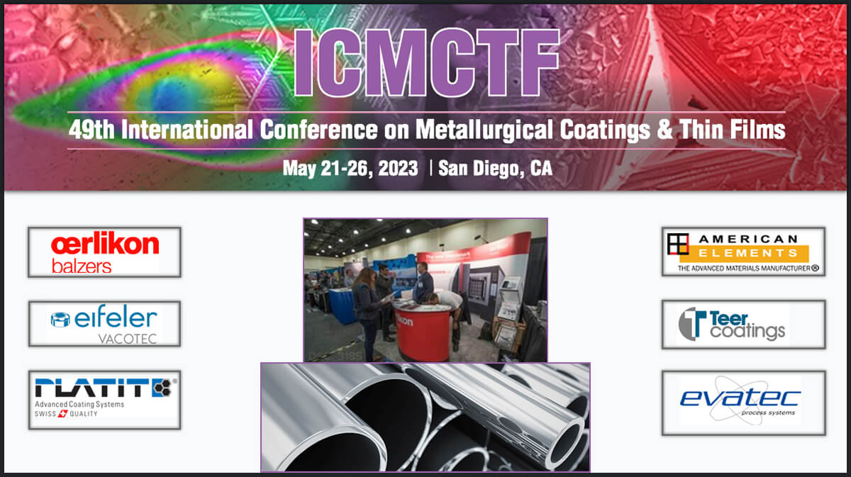 International Conference on Metallurgical Coatings and Thin Films (ICMCTF) 2023 International Conference on Metallurgical Coatings and Thin Films (ICMCTF) 2023