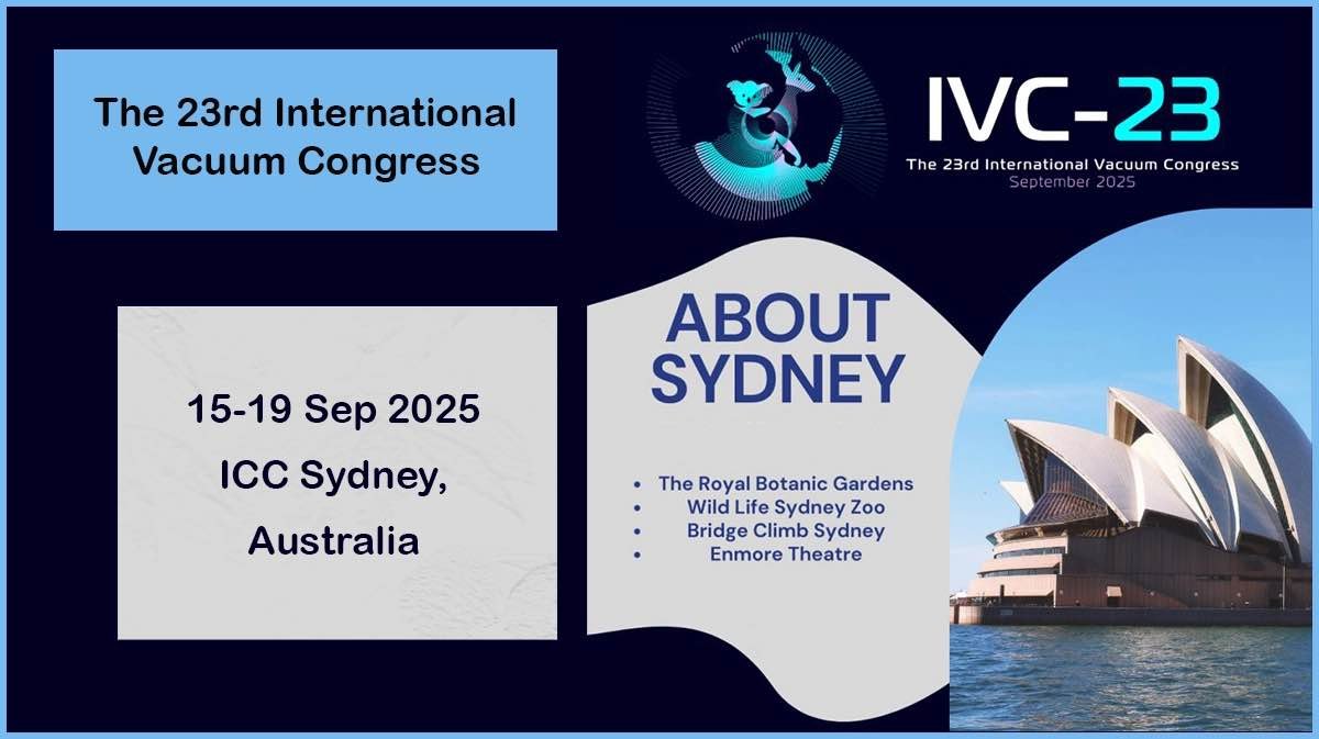 The 23rd International Vacuum Congress (IVC-23) The 23rd International Vacuum Congress (IVC-23)