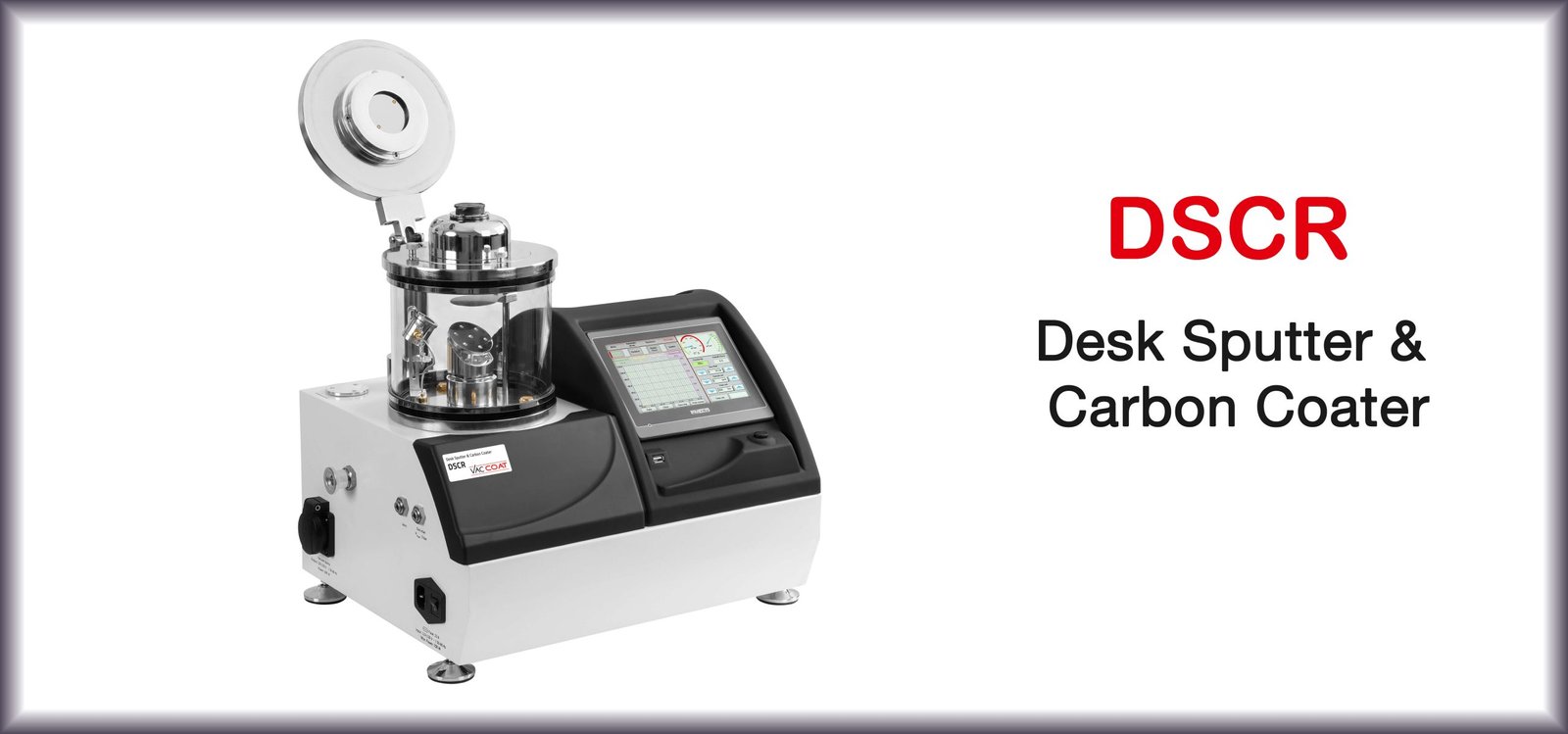 Desk Sputter and Carbon Coater – DSCR Vac Coat Product DSCR | Desk Sputter and Carbon Coater